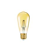Title: Osram LED Vintage Edition 1906 Lamp, Edison Shape with E27 Base, Dimmable, Replaces 55 Watt, Clear, Warm White - 2500 Kelvin, Pack of 1